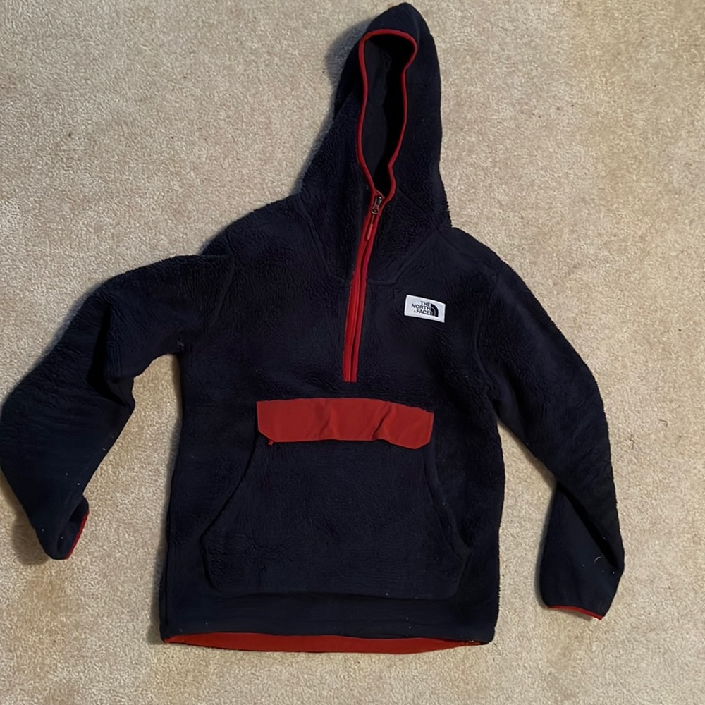 Hooded High Pile Fleece North Face Jacket, Medium, Men’s